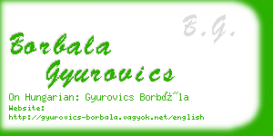 borbala gyurovics business card